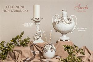 Candeliere Con Base Fior D'Arancio 11x11x26 Cm Con Scatola