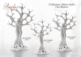 Coppia Albero Della Vita Bianco Piccolo 21 Cm Completo Di Scatola