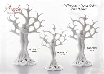 Coppia Albero Della Vita Bianco Grande 33 Cm Completo Di Scatola