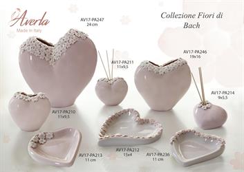 Vaso Cuore Fiori Di Bach 11 Cm Fiori Completo Di Scatola Trofeo