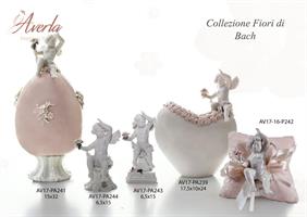 Angelo Seduto Su Base Tonda 6,5x14 Cm Fiori Di Bach Completo Di Scatola Trofeo