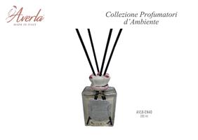 Bottiglia Rettangolare Grande 200ML Profumo Orchidea Con Tappo Corona Rosa In Porcellana Di Capodimonte Completo Di Scatola Trofeo