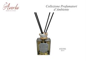 Bottiglia Rettangolare Grande 200ML Profumo Giallo Con Tappo Corona Marrone In Porcellana Di Capodimonte Completo Di Scatola Trofeo
