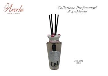Bottiglia Cilindrica Grande 200ML Profumo Orchidea Con Tappo Corona Rosa In Porcellana Di Capodimonte Completo Di Scatola Trofeo