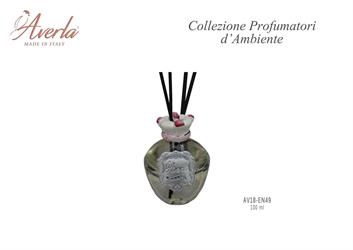 Bottiglia Sella Piccola 100ML Profumo Orchidea Con Tappo Corona Rosa In Porcellana Di Capodimonte Completo Di Scatola Trofeo