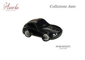 Auto Piccola Nera Con Decori Grigio 17x7 Cm In Porcellana Di Capodimonte Completa Di Scatola Trofeo