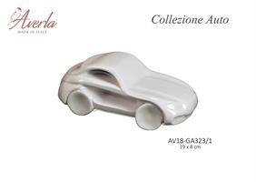 Auto Grande Bianca 19x8 Cm In Porcellana Di Capodimonte Completa Di Scatola Trofeo
