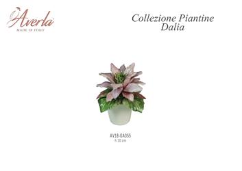 Vasetto Piccolo Con Dalia H.10 Cm In Porcellana Di Capodimonte Completo Di Scatola Trofeo