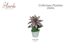 Vasetto Medio Con Dalia H.16 Cm In Porcellana Di Capodimonte Completo Di Scatola Trofeo