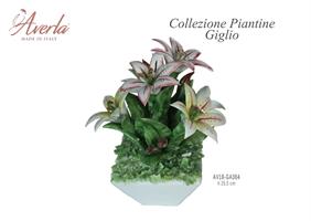 Vaso Max Con Gigli H.25,5 Cm In Porcellana Di Capodimonte Completo Di Scatola