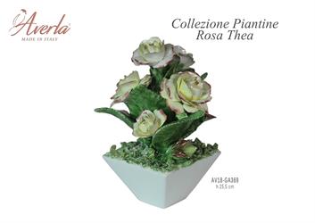 Vaso Max Con Rose Thea H.25,5 Cm In Porcellana Di Capodimonte Completo Di Scatola