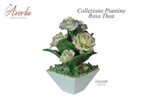 Vaso Max Con Rose Thea H.25,5 Cm In Porcellana Di Capodimonte Completo Di Scatola
