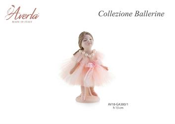 Ballerina Piccola In Piedi Salmone H.13 Cm In Porcellana Di Capodimonte Completa Di Scatola