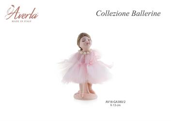 Ballerina Piccola In Piedi Rosa H.13 Cm In Porcellana Di Capodimonte Completa Di Scatola Trofeo