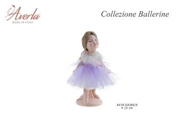 Ballerina Piccola In Piedi Con Vestito Lilla h.13 Cm Completa Di Scatola