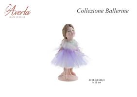 Ballerina Piccola In Piedi Con Vestito Lilla h.13 Cm Completa Di Scatola