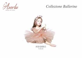 Ballerina Seduta Con Fascia In Testa Salmone Media H.15 Cm Completa Di Scatola Trofeo