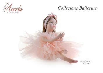 Ballerina Seduta Con Fascia In Testa Salmone Grande H.17 Cm Completa Di Scatola Trofeo