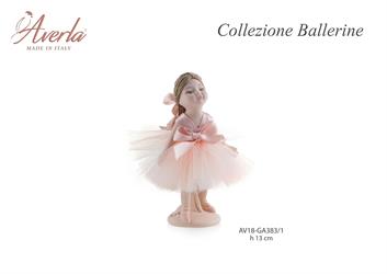 Ballerina Piccola In Piedi Con Chignon Salmone H.13 Cm In Porcellana Di Capodimonte Completa Di Scatola Trofeo