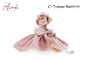 Bambola Con Vestito Velluto Cappello E Treccia Grande H.17 Cm Completa Di Scatola Trofeo
