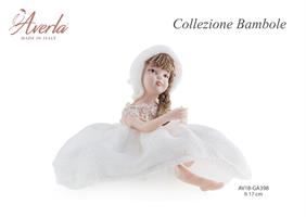 Bambola Con Vestito Bianco Cappello E Treccia Castana Grande 17 Cm Completa Di Scatola Trofeo