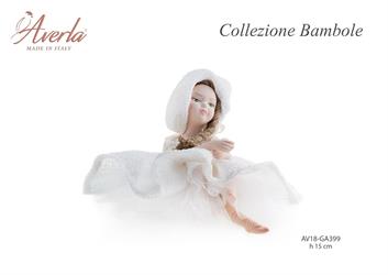Bambola Con Vestito Bianco Cappello E Treccia Castana Media 15 Cm Completa Di Scatola Trofeo