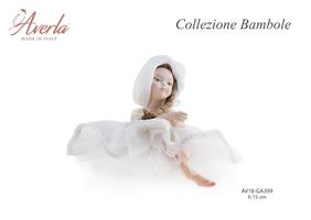 Bambola Con Vestito Bianco Cappello E Treccia Castana Media 15 Cm Completa Di Scatola Trofeo