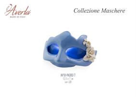 Maschera Piccola Polvere Con Rose Con Led 12x7 Cm In Porcellana Di Capodimonte Completo Di Scatola Trofeo