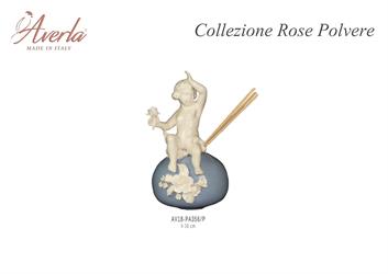 Profumatore Angelo Polvere Con Rose Su Sfera H.16 Cm In Porcellana Di Capodimonte Completo Di Scatola Trofeo