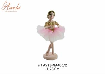  Ballerina Grande In Piedi Con Vestito Rosa H.26 Cm In Porcellana Di Capodimonte Completa Di Scatola Trofeo Alto Max