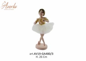  Ballerina Grande In Piedi Con Vestito Bianca H.26 Cm In Porcellana Di Capodimonte Completa Di Scatola Trofeo Alto Max