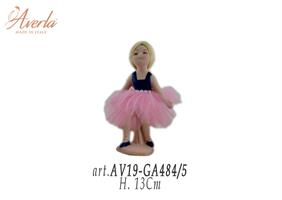 Ballerina Piccola In Piedi Rosa Scuro H.13 Cm In Porcellana Di Capodimonte Completa Di Scatola Trofeo
