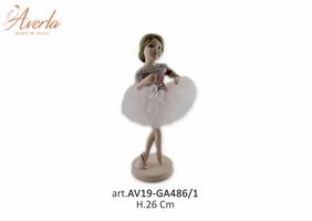  Ballerina Grande In Piedi Con Vestito Paillettes Rosa H.26 Cm In Porcellana Di Capodimonte Completa Di Scatola Trofeo Alto Max