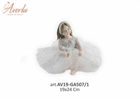 Bambola Max Con Vestito Glitterato Argento 19x24 Cm In Porcellana Di Capodimonte Completa Di Scatola Regalo