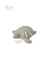 Tartaruga Marina in Ceramica Di Capodimonte Fango Con Led 14xh.12Cm Completa Di Scatola