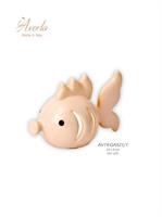 Pesce Marina in Ceramica Di Capodimonte Cipria Con Led 14xh.12Cm Completa Di Scatola