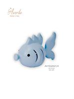 Pesce Marina in Ceramica Di Capodimonte Avion Con Led 14xh.12Cm Completa Di Scatola