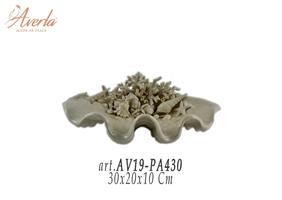 Conchiglia Max Bianca 30x20x10 Cm In Porcellana Di Capodimonte Completa Di Scatola Regalo