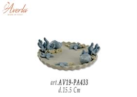 Piatto Tondo Bianco E Avion D.15.5 Cm In Porcellana Di Capodimonte Completa Di Scatola Trofeo