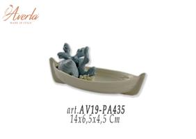 Barca Piccola Marina Bianco E Avion 14x6,5x4,5 Cm In Porcellana Di Capodimonte Completa Di Scatolo Trofeo Mini