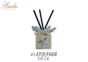 Profumatore Quadrato Marino Piccolo Bianco E Avion 5x8Cm In Porcellana Di Capodimonte Completa Di Scatola Trofeo Mini