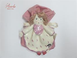 Bimba AVERLA Con Bavetta Glicine Con Scacchetto H.17 Cm