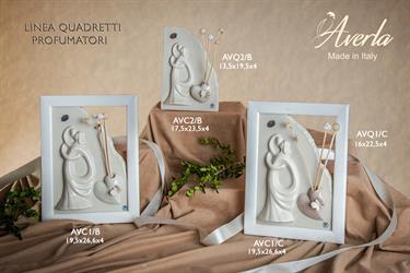 Cornice AVERLA Sposi Con Profumatore Con Cuore Bianco H.22x16 Cm Con Scatola