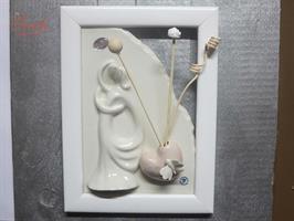 Cornice AVERLA Con Profumatore Con Cuore Cipria H.22x16 Cm Con Scatola