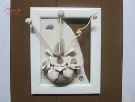 Cornice AVERLA Con Profumatore Fango Con 3 Rose H.18x15 Cm Con Scatola Trofeo