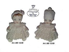 Bambina Con Cappellino Pizzo Di Ceramica Completa Di Astuccio Disponibile Su Richiesta In Altri Colori