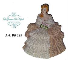 Damina Elizabet Seduta Su Puffo Di Ceramica completa Di Astuccio Disponibile Su Richiesta Anche In Altri Colori