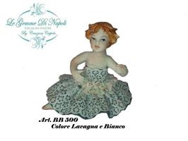 Bimba Marina Seduta Doppio Pizzo In Capodimonte 10 Cm