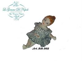 Bimba Sdraiata Doppio Pizzo In Capodimonte H 10x5 Cm Anche In Altri Colori