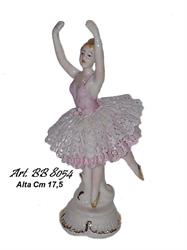 Ballerina Alta Su Piedistallo di Ceramica Completa Di astuccio H 17,5 Cm Disponibile Su Richiesta In Altri Colori